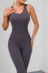 U Neck Seamless Skinny Junpsuit