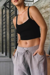 Athletic Ribbed Cropped Cami Top