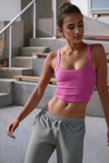 Athletic Ribbed Cropped Cami Top