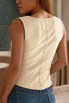 Exposed Seam Detail Sporty Tank Top
