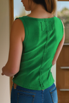 Exposed Seam Detail Sporty Tank Top