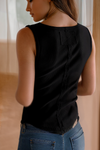 Exposed Seam Detail Sporty Tank Top
