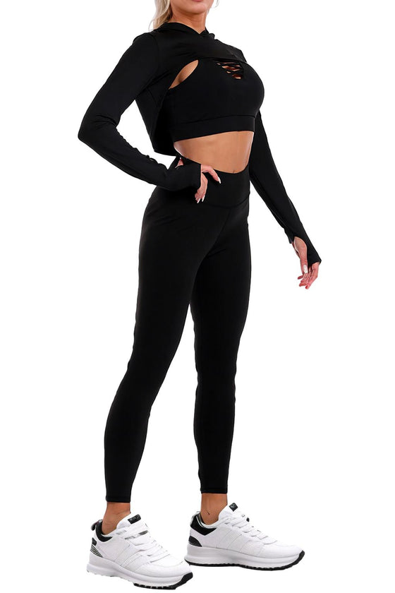 Crisscross Detail 3pcs Sports Set