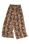 PACK7711487-2-1, Black Floral Print High Waist Wide Leg Pants