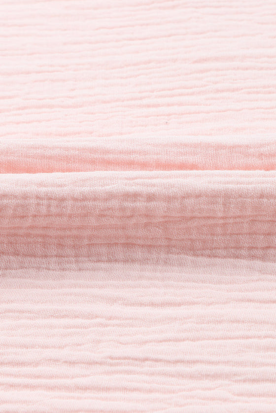 PACK25118413-10-1, PACK25118413-10-2, PACK25118413-10-3, Pink Textured Tiered Ruffled Short Sleeve Blouse