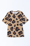 PACK25219373-20-2, Leopard Boyfriend Print Loose T Shirt