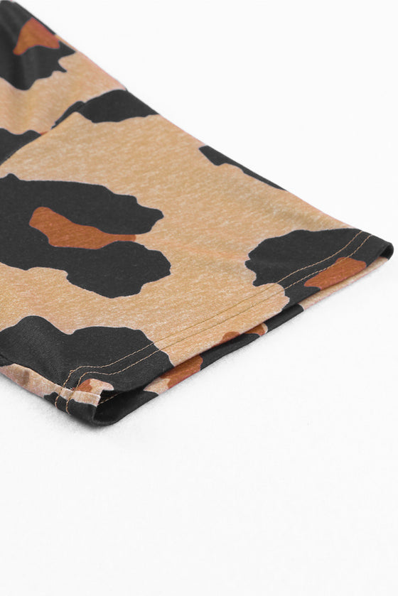 PACK25219373-20-2, Leopard Boyfriend Print Loose T Shirt