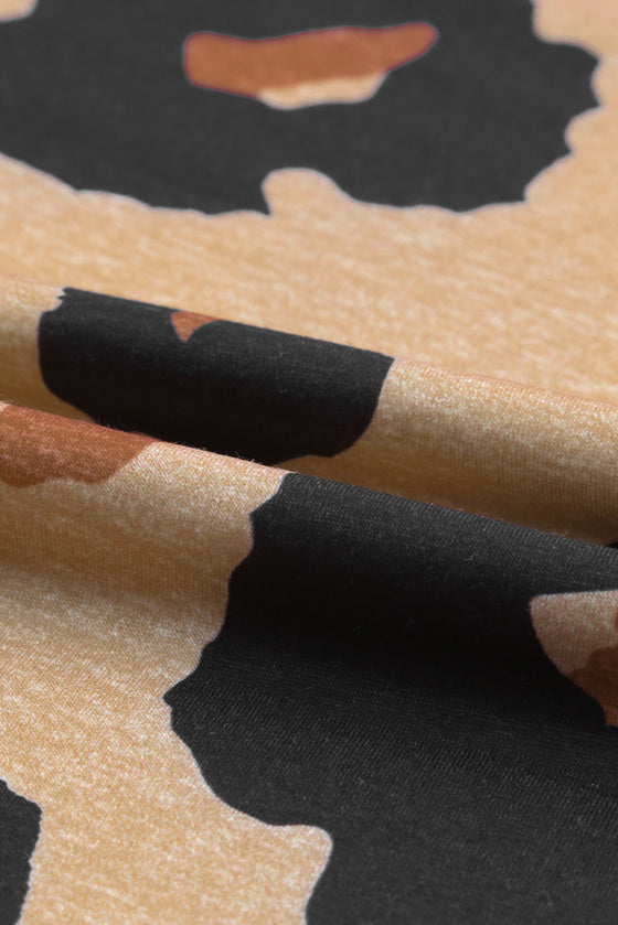 PACK25219373-20-2, Leopard Boyfriend Print Loose T Shirt