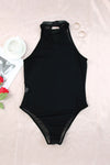 PACK6421353-2-1, Black High Neck Sleeveless Diamante Bodysuit