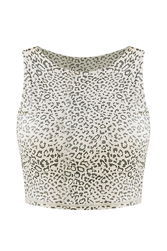 PACK624977-18-1, Apricot Active Leopard Tank and High Waist Shorts Set