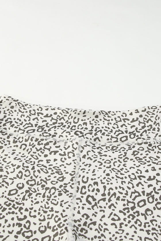 PACK624977-18-1, Apricot Active Leopard Tank and High Waist Shorts Set