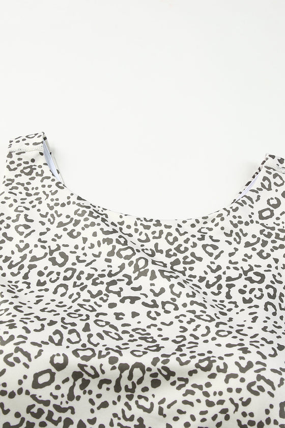 PACK624977-18-1, Apricot Active Leopard Tank and High Waist Shorts Set