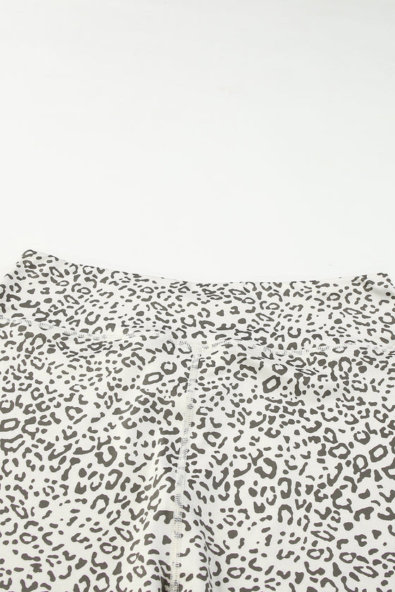 PACK624977-18-1, Apricot Active Leopard Tank and High Waist Shorts Set