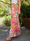 PACK7711657-14-1, Orange Floral Print Wide Leg Pants