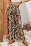 PACK7711487-2-1, Black Floral Print High Waist Wide Leg Pants