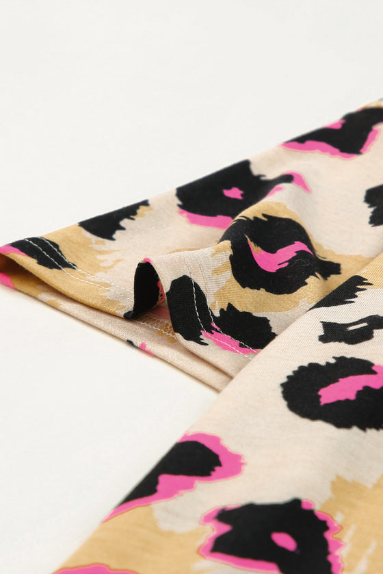 PACK25219373-17-1, Brown Boyfriend Print Loose T Shirt