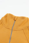 LC2611530-7-S, LC2611530-7-M, LC2611530-7-L, LC2611530-7-XL, PACK2611530-7-1, Yellow  Half Zip Sweatshirt And Sweatpants Sports Set