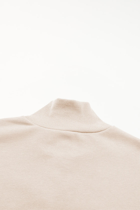 PACK2611426-18-1, Apricot Casual High Neck Henley Top and Short Outfit