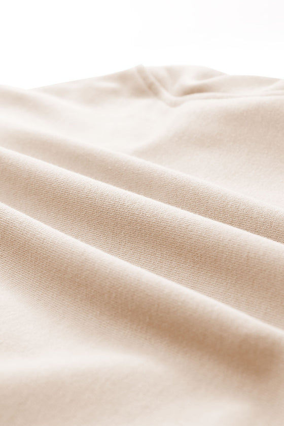 PACK2611426-18-1, Apricot Casual High Neck Henley Top and Short Outfit