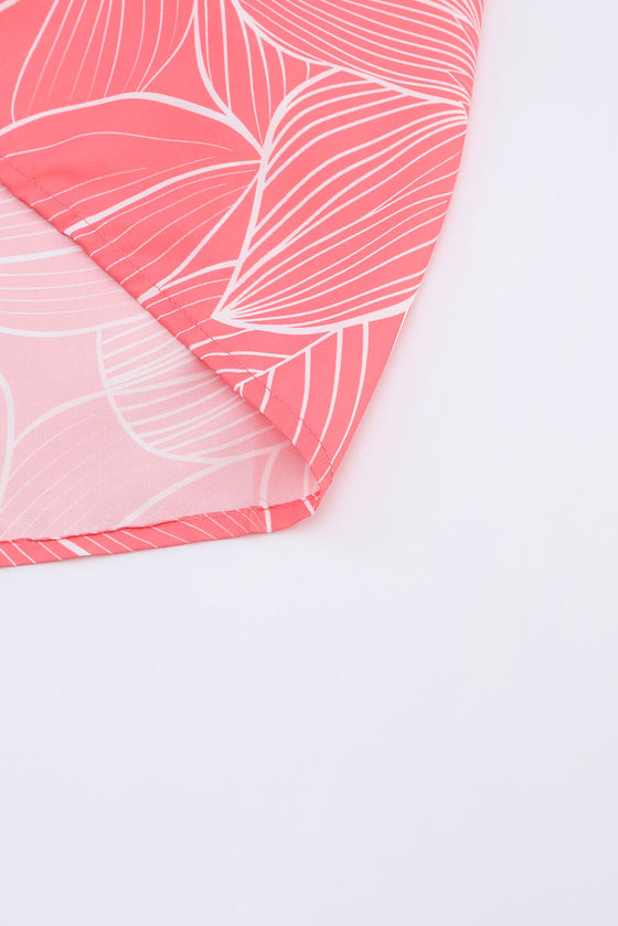 PACK7711879-10-1, Pink Bohemian Floral Print Wide Leg Pants