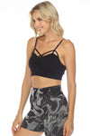 LC264463-2-S, LC264463-2-M, LC264463-2-L, PACK264463-2-1, Black  Caged Cami Active Crop Top