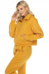 LC2611530-7-S, LC2611530-7-M, LC2611530-7-L, LC2611530-7-XL, PACK2611530-7-1, Yellow  Half Zip Sweatshirt And Sweatpants Sports Set