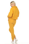 LC2611530-7-S, LC2611530-7-M, LC2611530-7-L, LC2611530-7-XL, PACK2611530-7-1, Yellow  Half Zip Sweatshirt And Sweatpants Sports Set