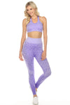 LC2611470-8-S, LC2611470-8-M, LC2611470-8-L, PACK2611470-8-1, Purple  Leopard Crossed Keyhole Front High Waist Active Set