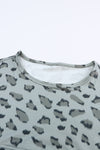 PACK25122238-20-2, Leopard Animal Print Stitching Loose Long Sleeve Top