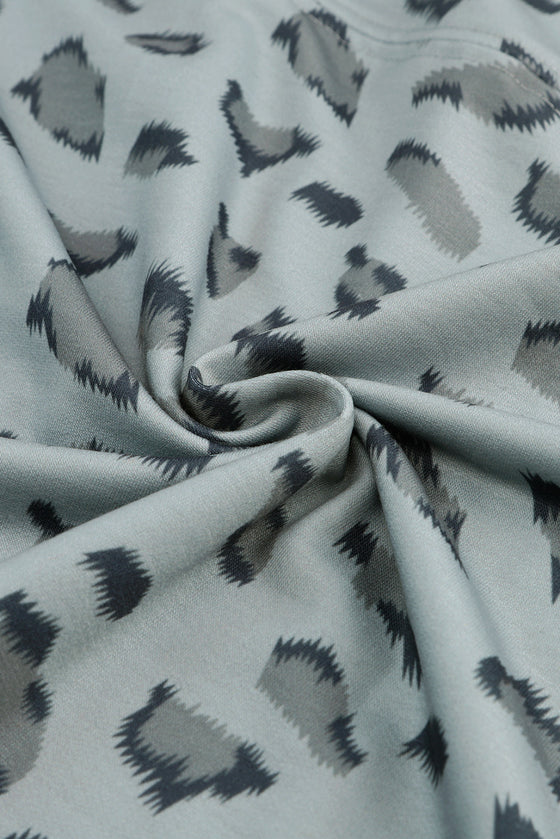 PACK25122238-20-2, Leopard Animal Print Stitching Loose Long Sleeve Top