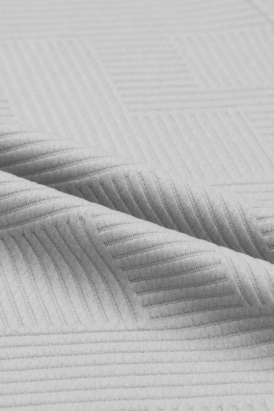 LC625264-11-S, LC625264-11-M, LC625264-11-L, LC625264-11-XL, LC625264-11-2XL, PACK625264-11-1, Gray  Textured Loose Fit T Shirt And Drawstring Pants Set