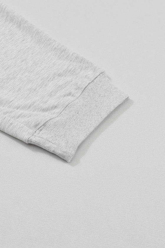 PACK15649-11-1, PACK15649-11-2, Gray Solid Half Zipped Drawstring High Waist Lounge Set