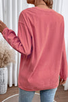 PACK25312934-P306-2, Strawberry Pink JOLENE Ribbed Corded Oversized Sweatshirt