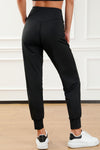 PACK7712269-2-1, Black Exposed Seam High Waist Pocketed Joggers