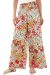 PACK7712339-P1015-1, Oatmeal Boho Floral Smocked Waist Super Loose Pants