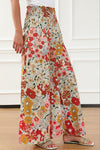 PACK7712339-P1015-1, Oatmeal Boho Floral Smocked Waist Super Loose Pants