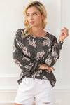 PACK25315001-20-1, Leopard Lively Tiger Print Casual Sweatshirt