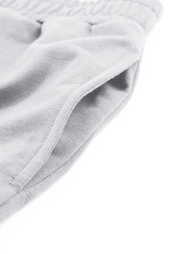 PACK2611557-P1011-1, Light Grey Solid Criss Cross Crop Top and Pants Active Set