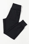 PACK7712269-2-1, Black Exposed Seam High Waist Pocketed Joggers