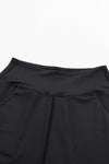 PACK7712269-2-1, Black Exposed Seam High Waist Pocketed Joggers