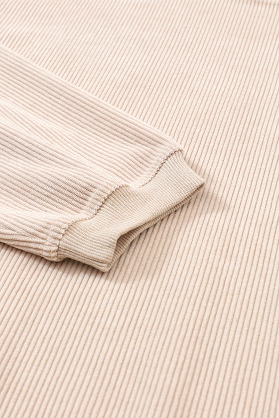 PACK25312934-P18-1, Apricot JOLENE Ribbed Corded Oversized Sweatshirt