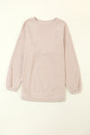 PACK25312934-P18-1, Apricot JOLENE Ribbed Corded Oversized Sweatshirt