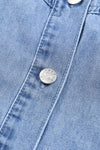 PACK786324-4-1, Sky Blue Buttoned Long Sleeve Denim Mini Dress