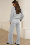 PACK2611557-P1011-1, Light Grey Solid Criss Cross Crop Top and Pants Active Set