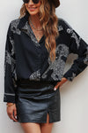 PACK2554262-P2-1, Black Cheetah Print Satin Shirt