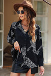 PACK2554262-P2-1, Black Cheetah Print Satin Shirt