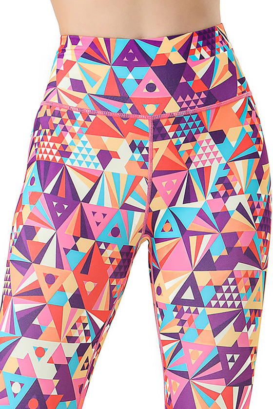 LC265391-P320-S, LC265391-P320-M, LC265391-P320-L, LC265391-P320-XL, Red  Printed High Waist Tummy Control Active Leggings