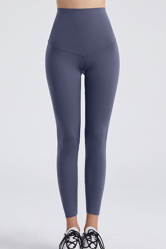 LC265398-P4011-S, LC265398-P4011-M, LC265398-P4011-L, LC265398-P4011-XL, LC265398-P4011-2XL, Carbon Grey Wide Waistband High Rise Yoga Leggings