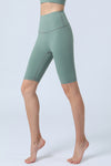 LC265392-P509-S, LC265392-P509-M, LC265392-P509-L, LC265392-P509-XL, Mist Green High Waist Tummy Control Active Shorts