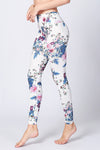 LC265393-P120-S, LC265393-P120-M, LC265393-P120-L, LC265393-P120-XL, White  Digital Printed High Waist Tummy Control Active Leggings